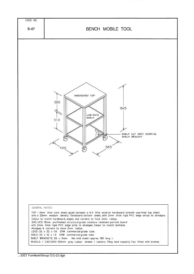 Bench, Mobile, Tool