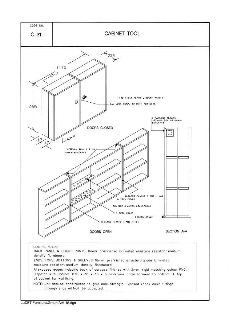 Fixed Cabinet, Tool