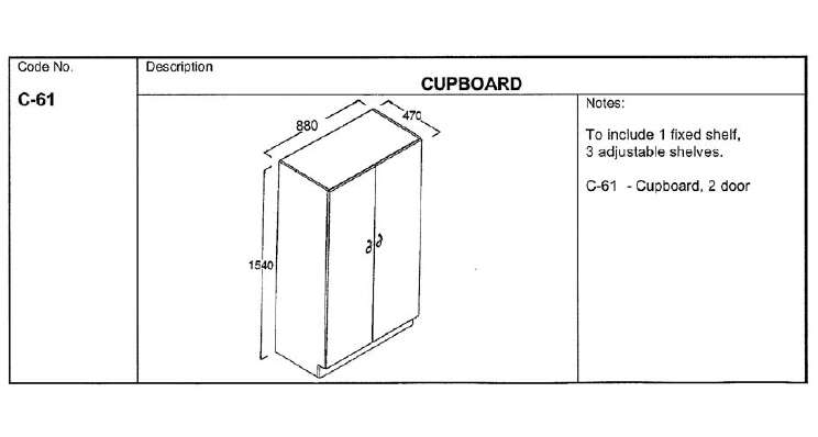Cupboard, 2 Door