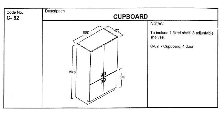 Cupboard, 4 Door