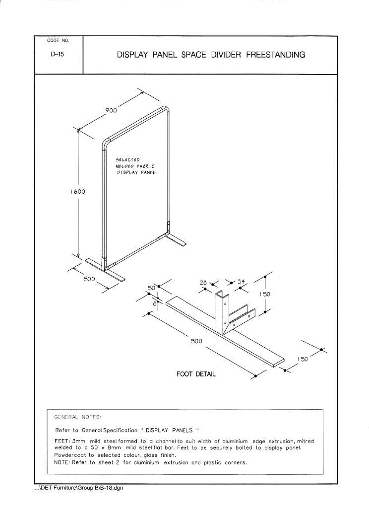 Display Panel, Space Divider, Freestanding