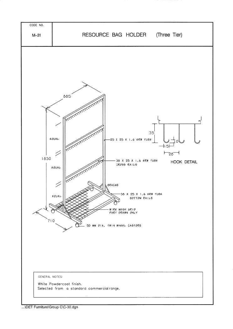 Resource Bag Rack, 3 Tier