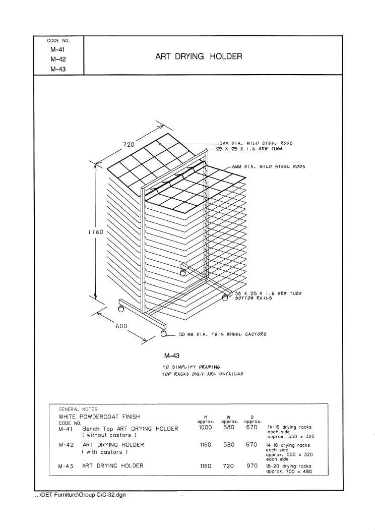 Art Dryer Rack, Mobile, Racks 530 x 310