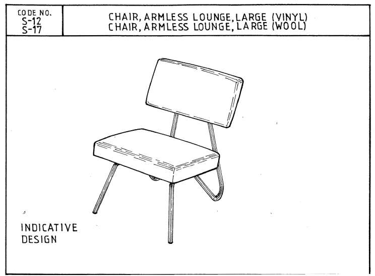 Chair, Armless Lounge, Large - Vinyl
