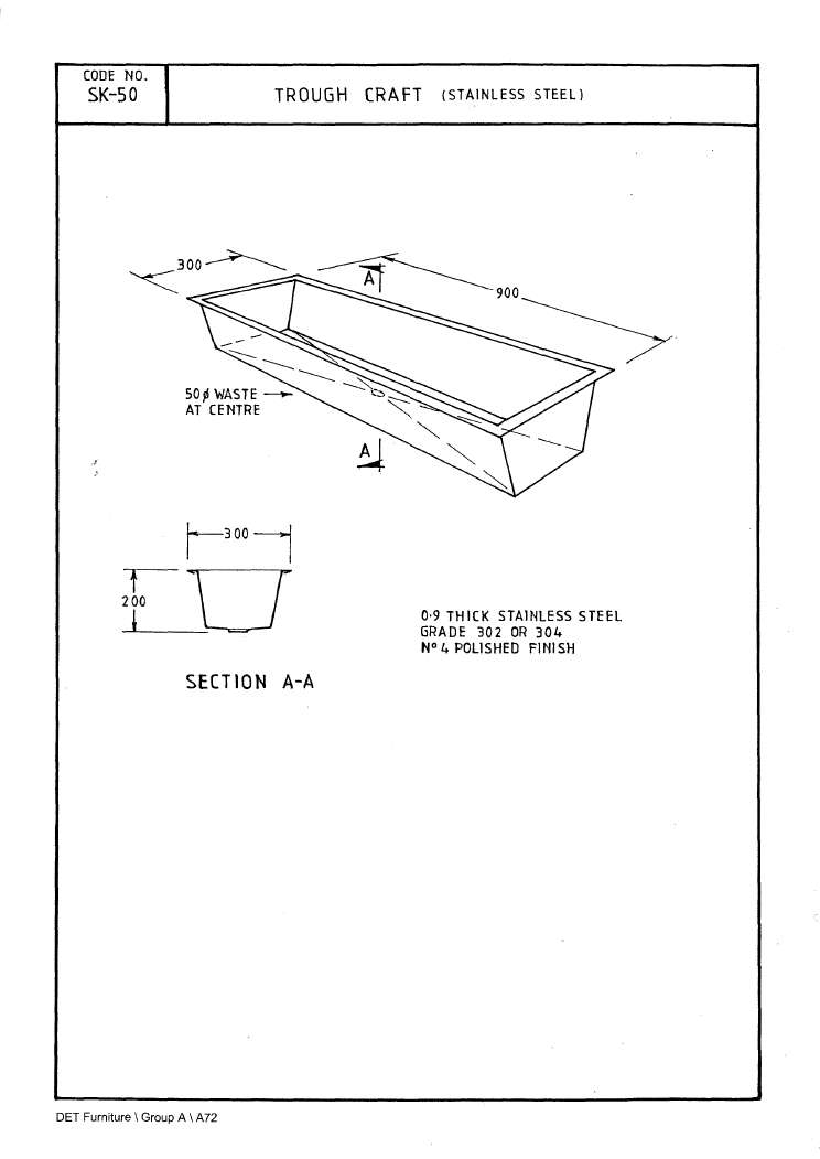 Fixed Craft Trough
