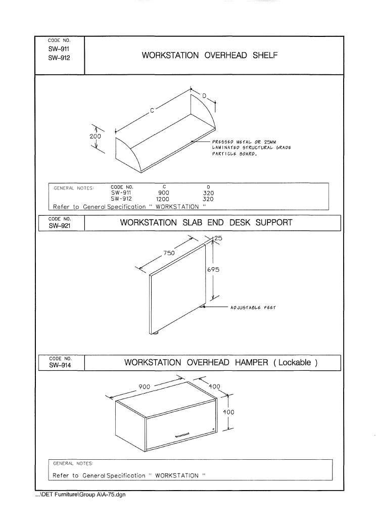 Single Overhead Shelf, 900 long x 320 deep.
