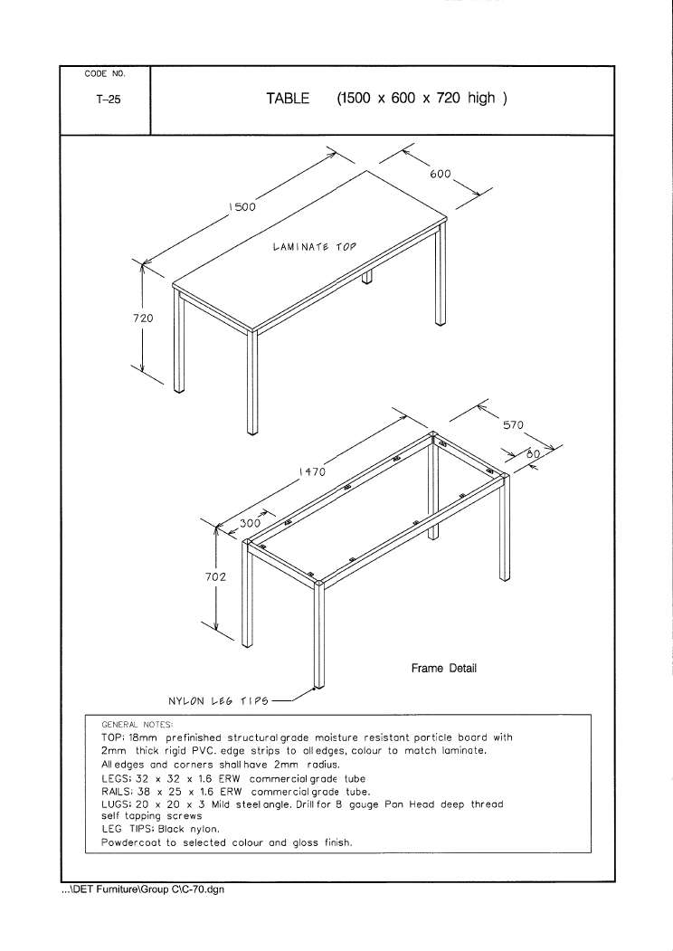 Table, 1500 x 600