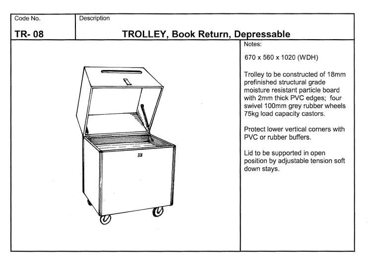 Trolley, Book Return, Depressable