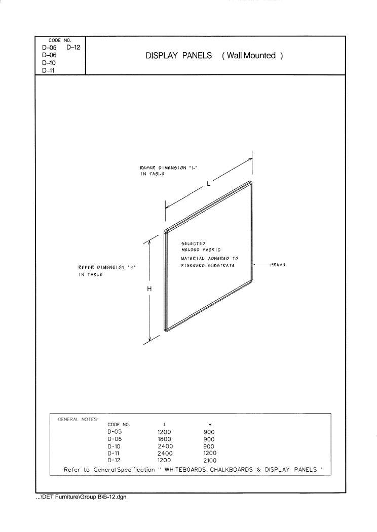 Fixed Display Panel, Fabric, with frame, 1200